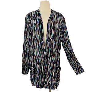 Etro Button-Down Long Sleeve Cardigan Lightweight Sweater Multicolor 46 (US10)